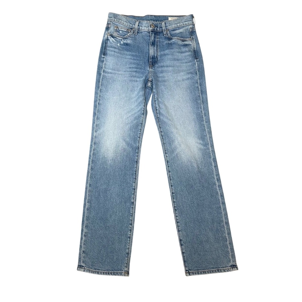 AYR Womens The LaLa Jeans Distressed Straight Leg High Rise Stretch Size 28